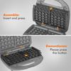 3-in-1 Non-stick Sandwich, Waffle, and Grill Maker with Detachable Plates