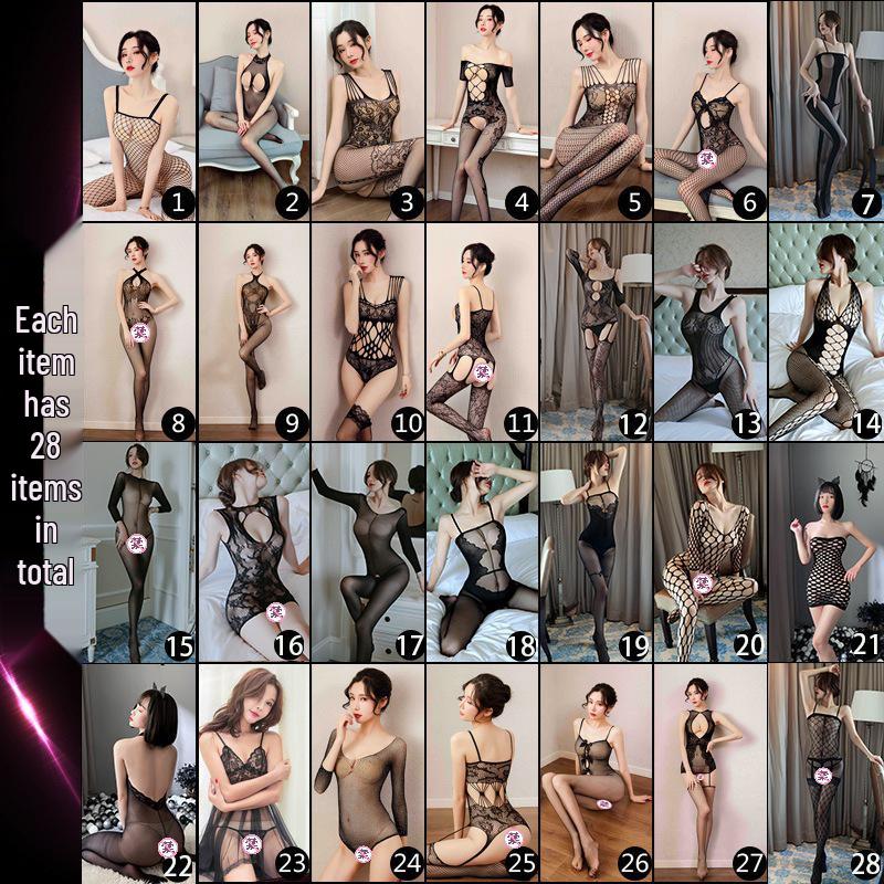 Сексуальный комплект нижнего белья в сеточку: Трехточечные чулки с быстрым сбросом