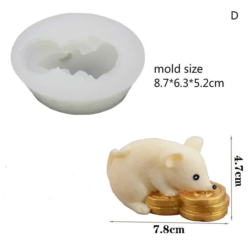 Fuuny Mouse Shape Silicone Mold Lovely 3d Handmake Cube Sugar Mold Creative Diy Chocolate Cake Resin Molds Plaster Wax Mould