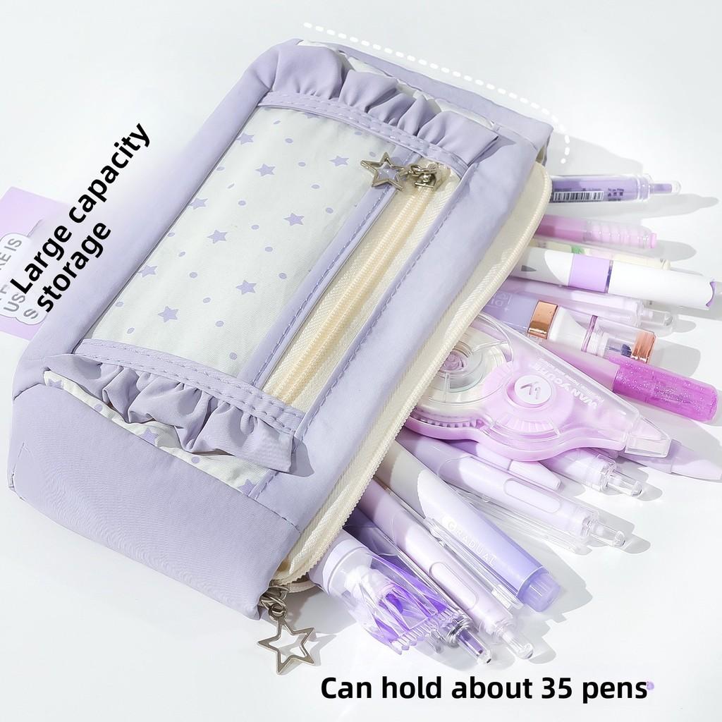 Cute Dual Butterfly Star Window Organizer With Durable Fabric For School Supplies