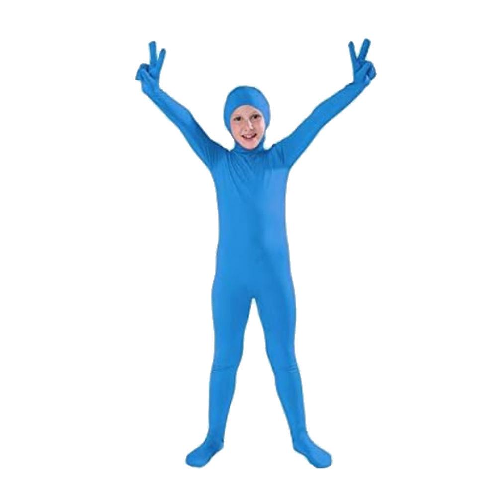 Halloween Cosplay Solid Color Full Body Open Face Zentai Bodysuit