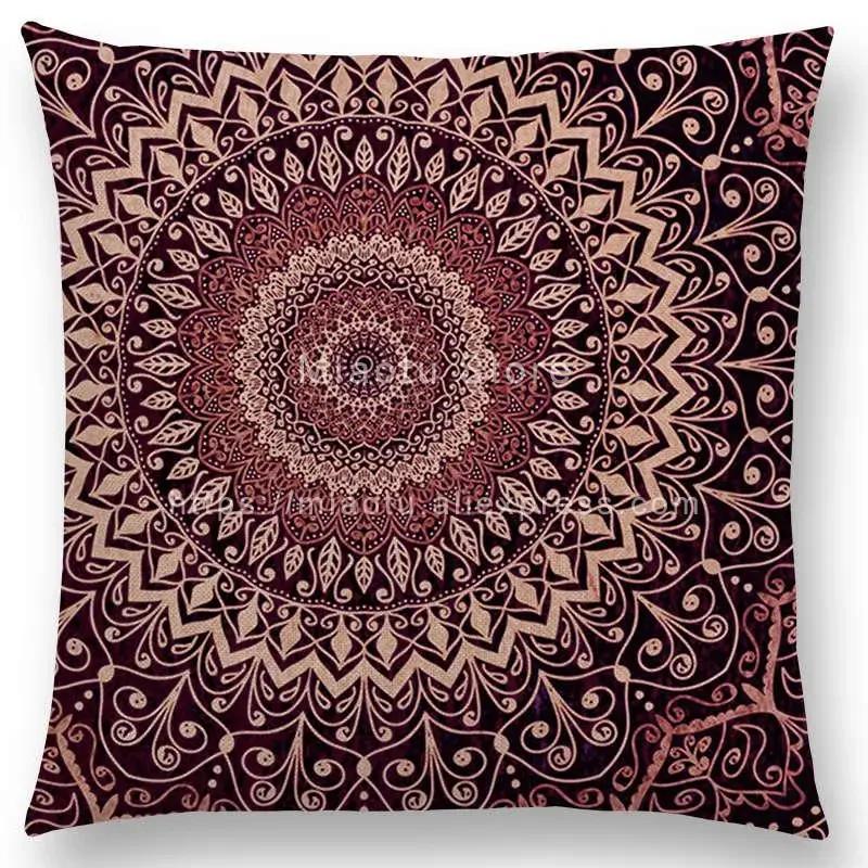 New Dreamy Rainbow Boho Beautiful Flower Gorgeous Floral Mandalas Fantasy Moon Stars Prints Cushion Cover Throw Pillow Case