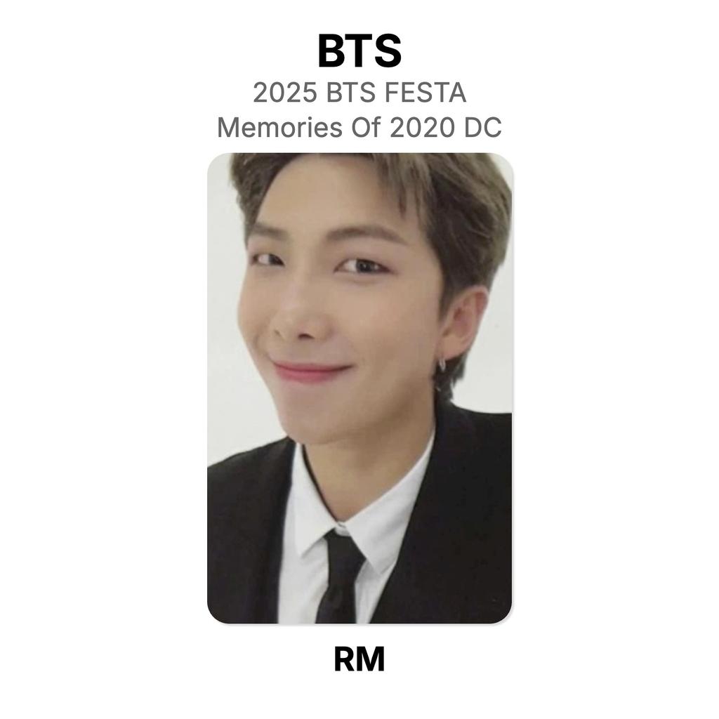BTS 2025 BTS FESTA BTS 2020 Anıları DC Resmi Fotoğraf Kartı