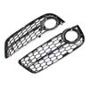 1 Pair Front-Bumper Grille for A5 COUPE/SPORTBACK 2008-2011 CABRIOLET 10-11 Fog Lights Honeycomb Cover Frame Trim