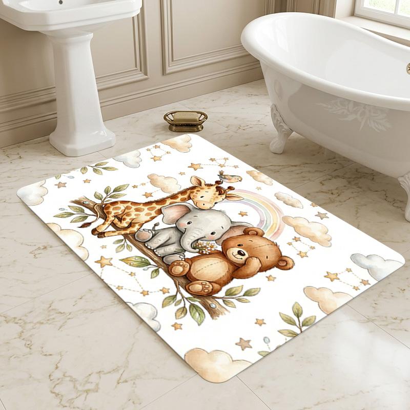 Jungle Friends Living Room Nonslip Area Rug Soft Carpet For Bedroom Game Playroom Sofa Office Home Decor Doormat Christmas Gift C929394
