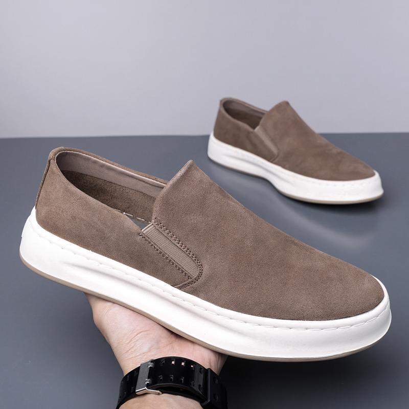 Fashion Mens Fashion Leather Skate Shoes Classic Walking Sneakers Casual Wear Moccasins Outdoor Male Driving Shoes Leisure Business Shoe