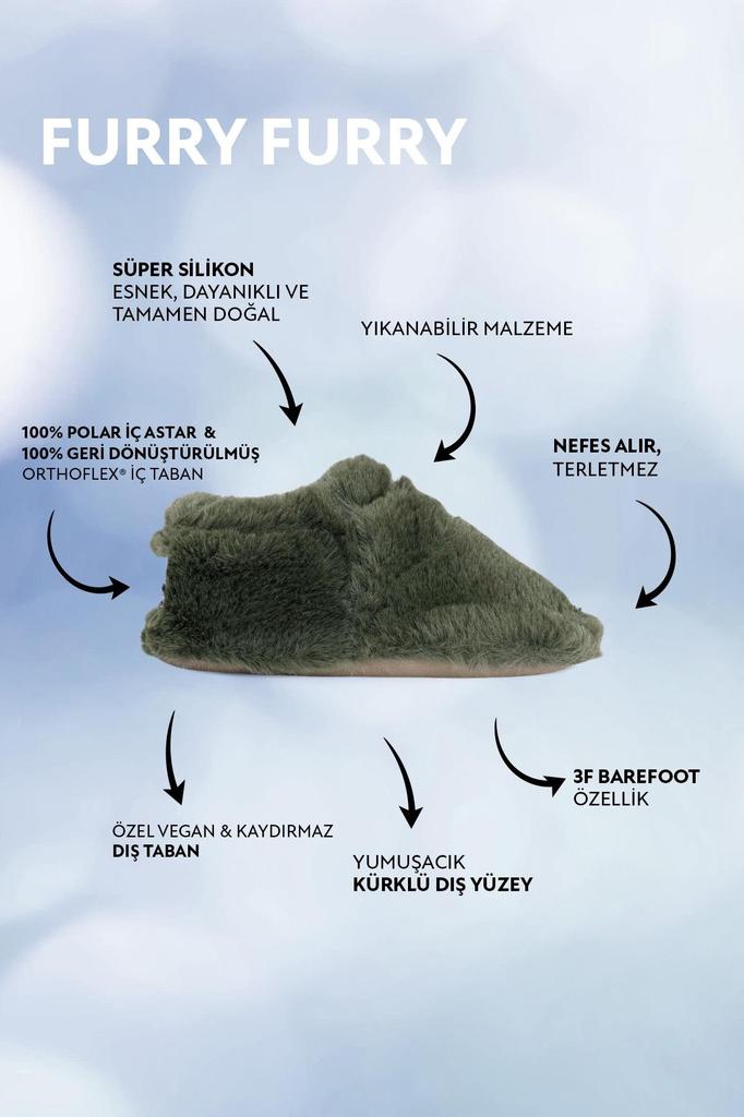 Furry Furry Khaki Furry Barefoot Smart Booties