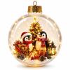 LED-beleuchtetes 3D-Pinguin-Schneekugel-Ornament Weihnachtsbaumschmuck Heim-Feiertagsdekoration