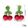 Trendy Acrylic Red Cherry Women's Earrings Cute Fashion Transparent Fruit Drop Earring Sweet Jewelry Birthday Gift