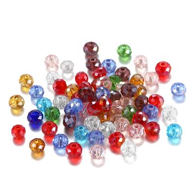 Kit de bricolaj pentru bijuterii: Mărgele de sticlă transparente de 3-8 mm, orez, diamant, tăieturi de cristal, forme de lanternă, margele distanțiere - perfecte pentru realizarea de accesorii