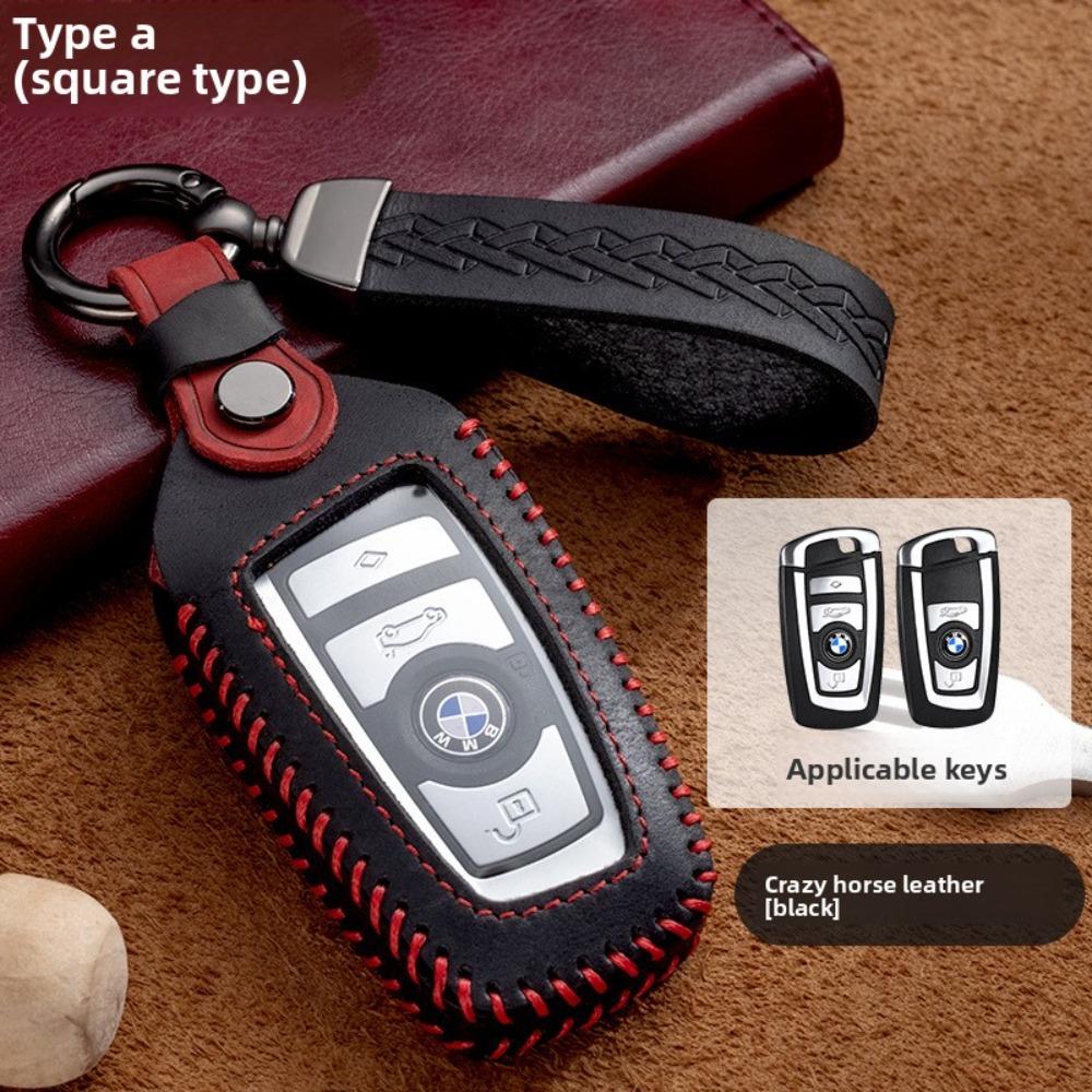 Genuine Leather for BMW Key Cover for 1 3 5 7 Series X1 X3 X4 X5 X6 Blade 525320li Smart Key Case