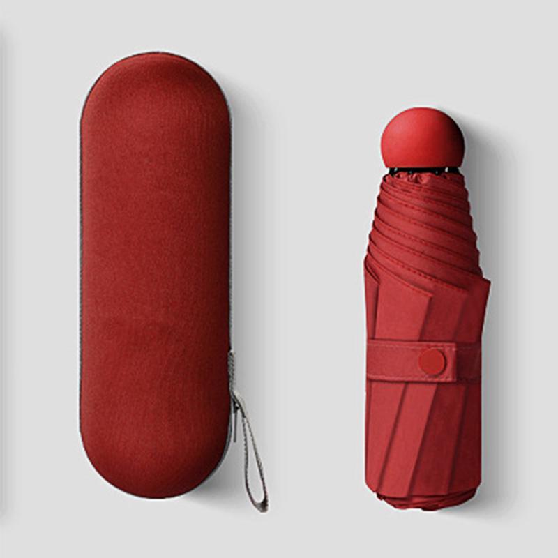 Ombrello da donna a 8 ossa di alta qualità da 10 colori Ombrello da pioggia a cinque pieghe Ombrello da sole antivento in puro colore