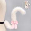Themed Party Ear Headband with Soft Plush Texture, Ribbon Detail and Hanging Charm for Costume Styling and Photos
