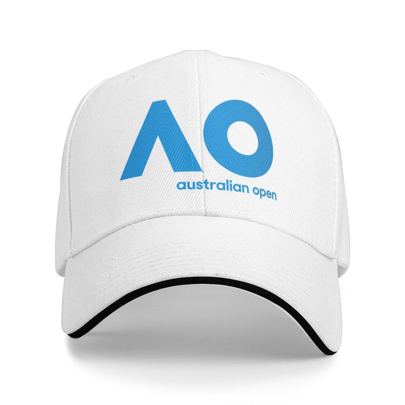 Australian Open AO Print Baseballová čepice Pánská Dámská Venkovní Cestovní Sluneční Kšiltovka Prodyšné Sendvičové Klobouky Táta Klobouk Golfový Klobouk