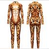 Adults Animals Dog Wolf Snake Leopard Printing Jumpsuit Women Men Halloween Cosplay Costume Carnival Party Stage Role Playing Dress Up Outfit