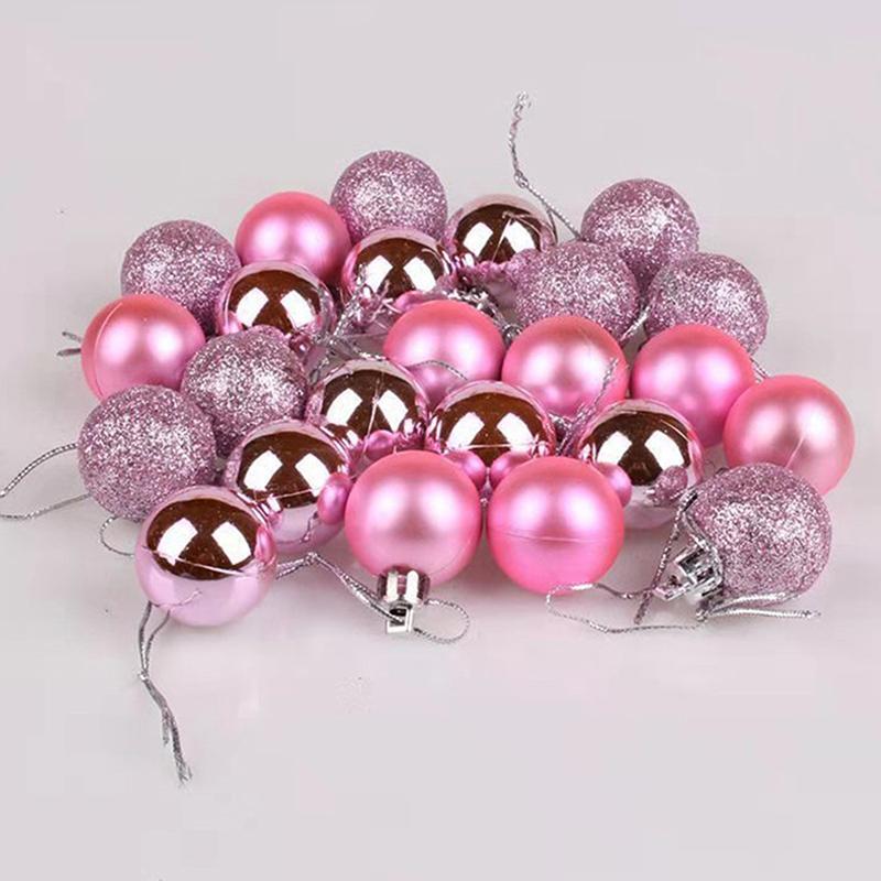 24Pcs 3Cm Christmas Ball Ornaments Xmas Tree Balls Christmas Tree Hanging Pendant Festive Party Supplies Christmas Decor