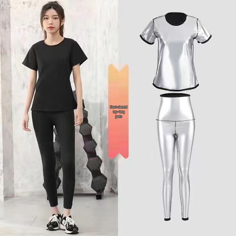 Women's Sauna Sweat Suit: High Waist Sweat Pants for Running, Exercise, Body Shaping, Plus Size Fitness, Fat Burning