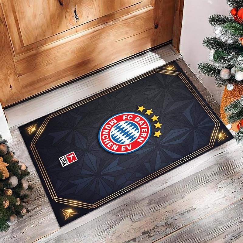 Tappeto Morbido Area Rug con Motivo Calcio Bayern Monaco Antiscivolo Tappeto per Pavimento Interno Tappetino Decorazione Sportiva per Camera da Letto