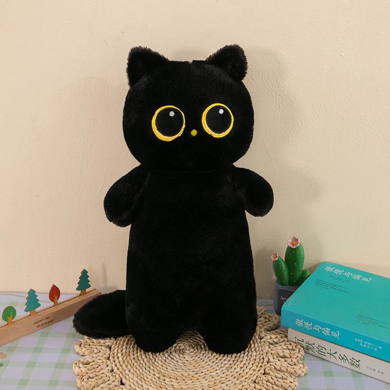 Cross-Border Big Eye Cat Long Pillow Plush Toy