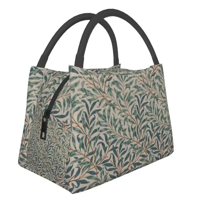 William Morris Insulated Lunch Bag for Outdoor Picnic Floral Textile Pattern Waterproof Thermal Cooler Lunch Box Women