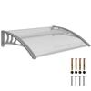 Canopy, Front Door Canopy, Roof Cover for Entrances and Windows, 100L X 75W X 23H Cm, Silver