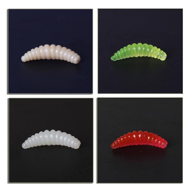 50Pcs Appâts Souples pour la Pêche aux Insectes de Pain Silicone Appâts Artificiels Appâts Artificiels Wobblers pour Jigging Appâts Vers de Terre