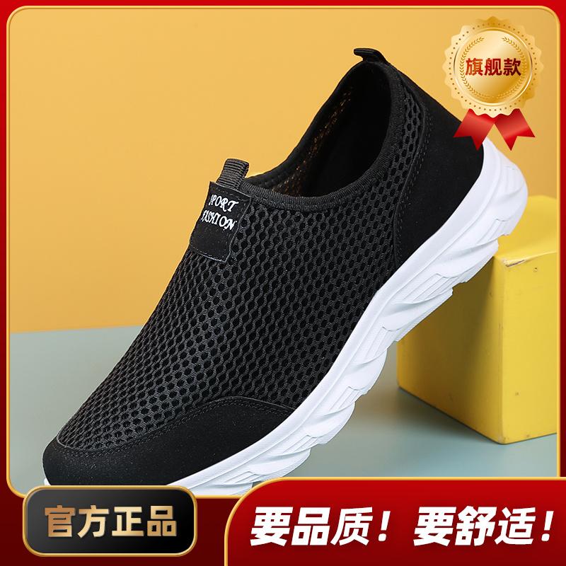 Summer Breathable Cloth Shoes Driving New Lightweight Mesh Walking Sports Mesh Shoes