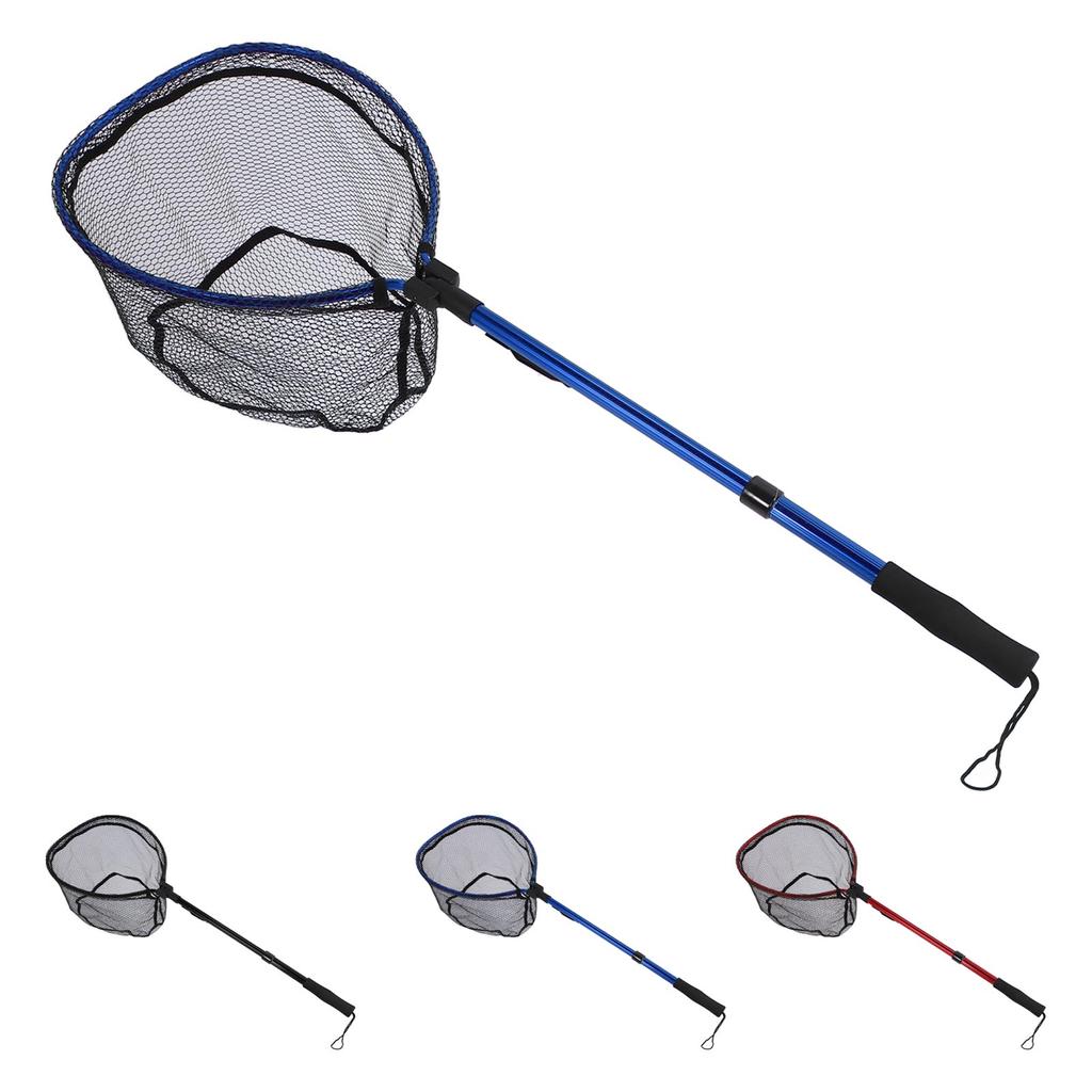 Floating Fishing Net Aluminum Alloy Rubber Foldable Extendable Portable Fish Landing Net for Easy Tr