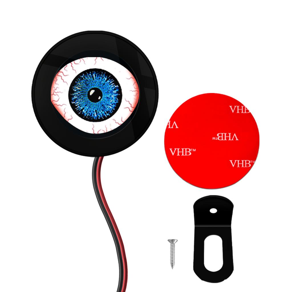 Motorcycle Decorative lights 3D Dynamic Devil Eye LED Light Retrofit Kits Assembly OLED Screen DC5-24V (1PC/2PCS)