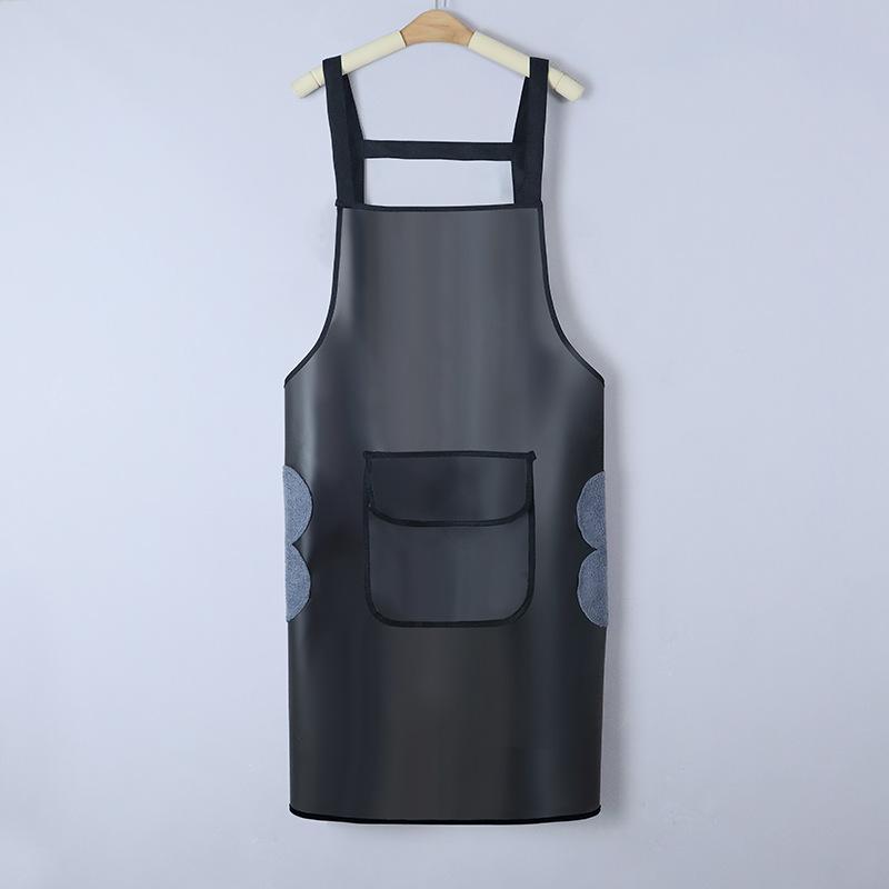 TPU Waterproof and Oil-proof Apron Hair Salon Transparent Cooking Belt Pocket Work Clothes Can Wipe Hands Fashion Apron