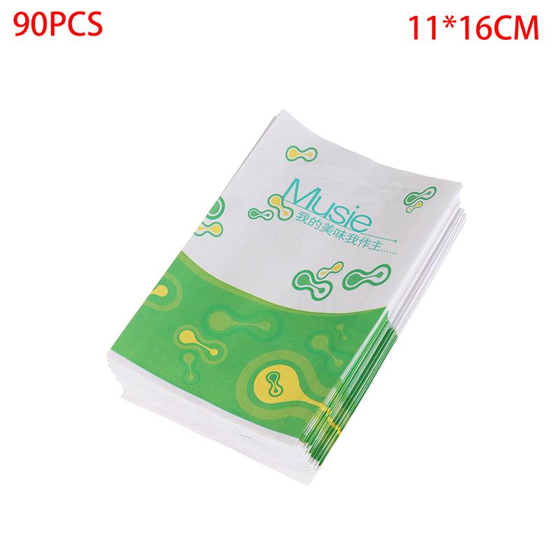 

90/100Pcs Greaseproof Paper Bags Set Kitchen Non-Stick Food Oil-Proof Packaging Bags For French Fries Sandwich Pancake Burger 2