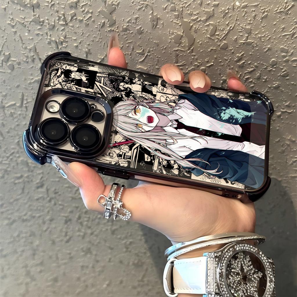 Anime Chainsaws Makimas Powers Plating Phone Case For Samsung S26 S25 S24 S23 S22 S21 S20 FE Note20 Edge Plus Ultra 4G 5G Anti