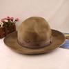 Wool Homburg Panama Hat Exotic Maillard for Women Men Photo Props Western for Men Women Unisex Wear Headwear