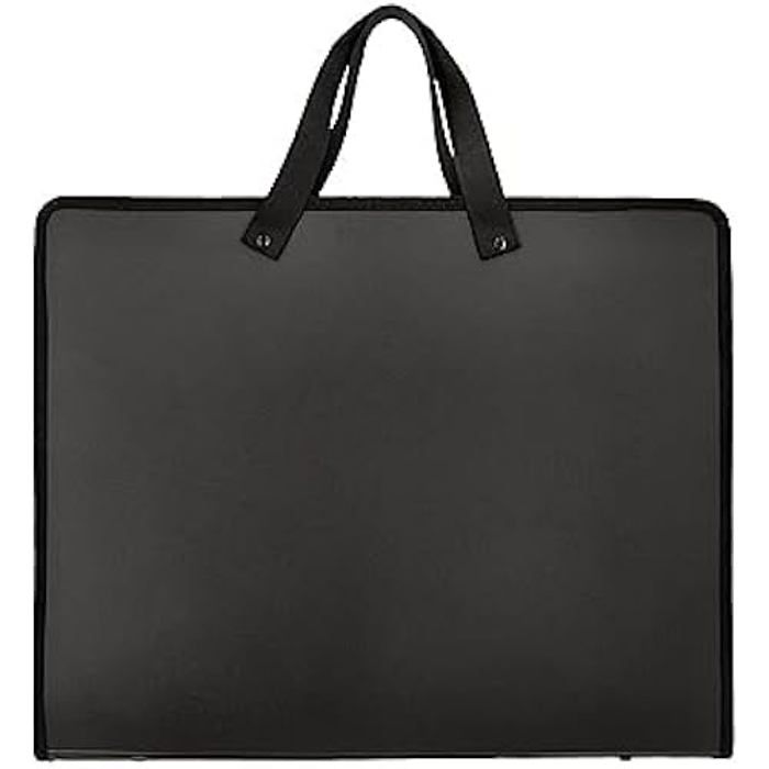 Chemise Porte-documents A3 - LIDERPAPEL - Noir - 2 Poches Intérieures - Poignée En Tissu - Polypropylène