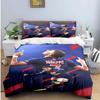 Set de așternuturi de modă cu imprimeu Fotbalist M-Messi R-Ronaldo Huse de pilotă Plapumă Pat Tineri Copii Fete Băieți Cadou de Lux