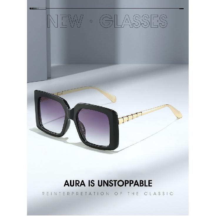 Colorful Sunglasses, Square Frame, Metal, for Men and Women, Suitable for Outdoor Driving