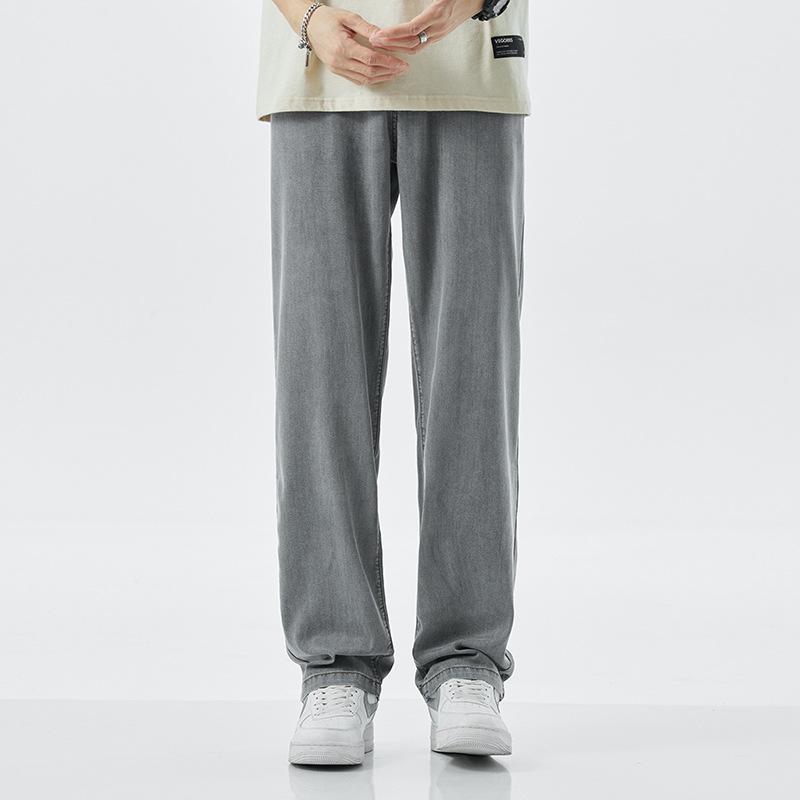 Summer Tiansi Thin and Soft Men's Jeans Loose Straight and Versatile