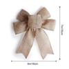 3PCS Rustic Jute Bows Burlap Wreaths Bows Christmas Tree Topper for Wedding Holiday Birthday Party Decoration