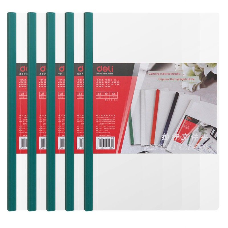 Thickened Handout Meeting Report Test Paper Clip Book Wallet Book Clip Student Info Booklet Hair Clip Transparent Office Supplies Stick File Folder