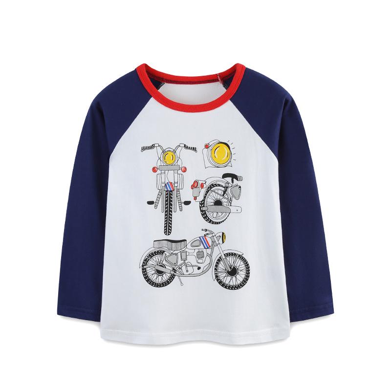 Autumn New Boys Color Block Long Sleeve Cartoon Sweatshirt 125cm