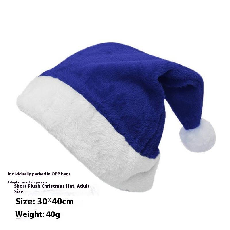 Christmas Hat Red Super Soft Bronzing Colorful Stars Adult Hat Christmas Holiday Party Dress Up