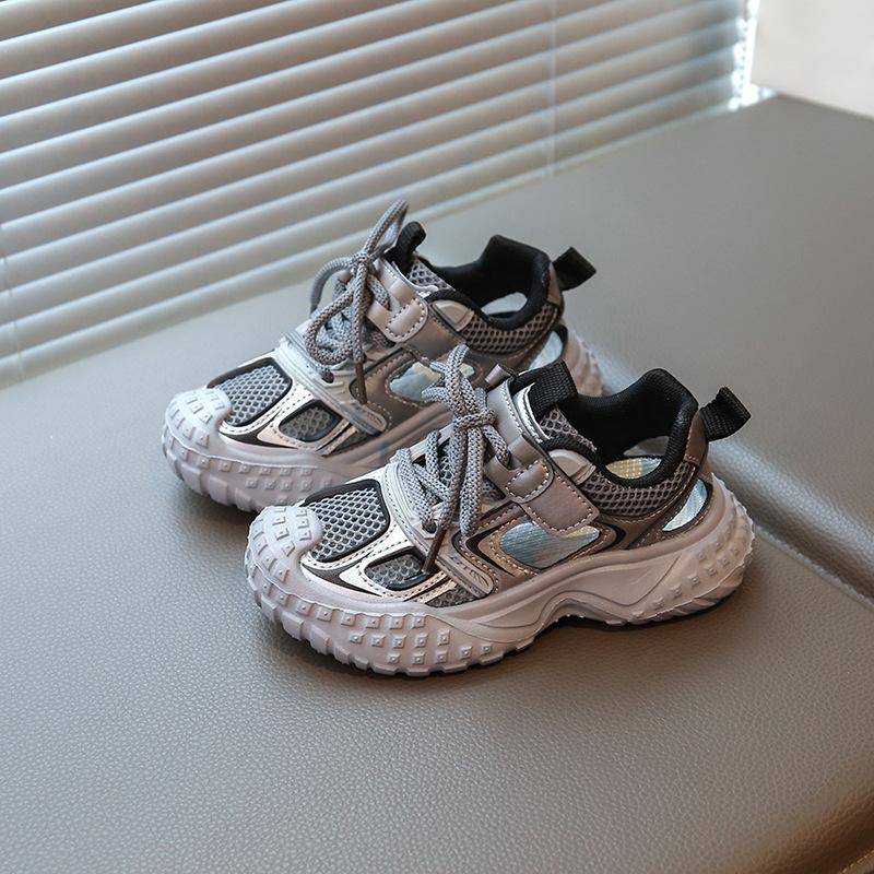 

Boys Sports Shoes with Mesh Panels for Ventilation and Breathability, Girls Anti-slip Shoes 37 сірий