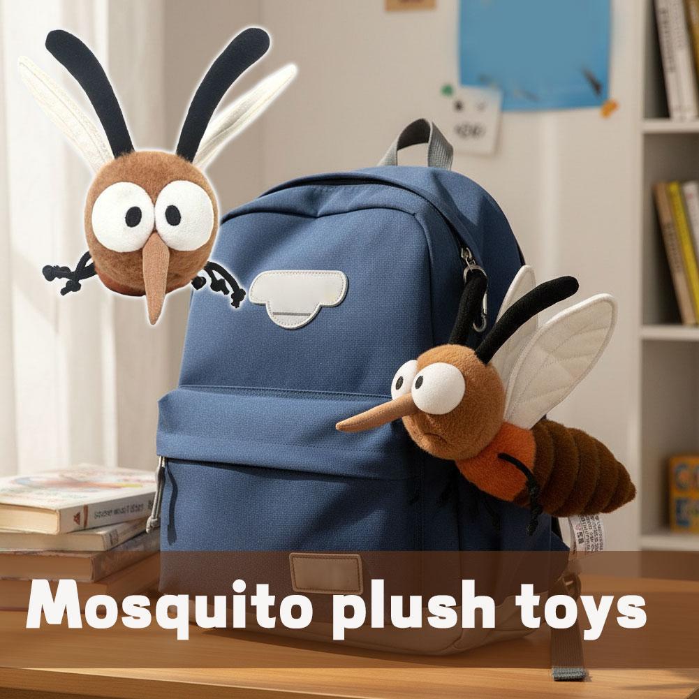Creative Mosquito Plush Toy Funny Stuffed Animal Doll Cute Wings Soft Mosquito Toy Plushie Unique Funny Gift