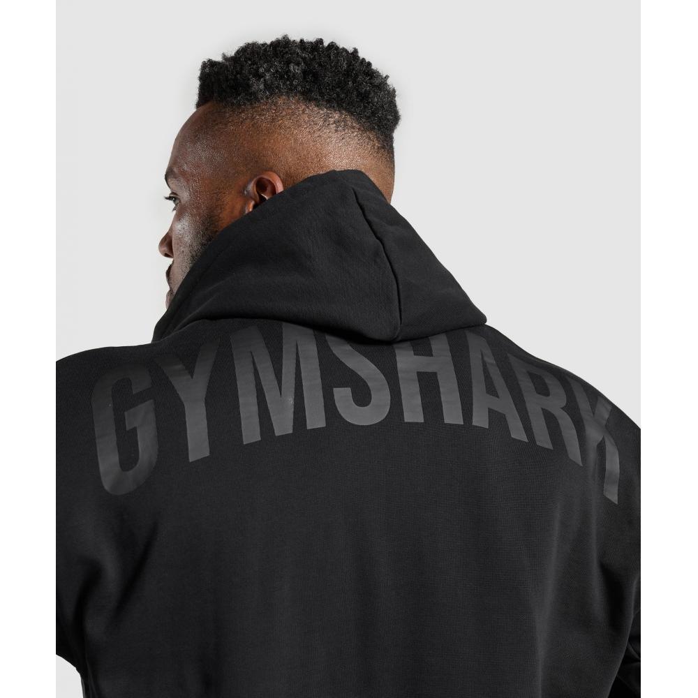 Gymshark Power Kapuzenpullover mit Reißverschluss Schwarz A1c1o Bb2j
