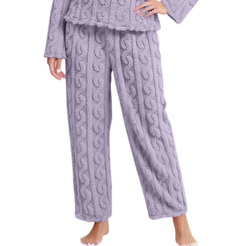 Women's Fashion Fleece Line Thickened Long Pajama Pants