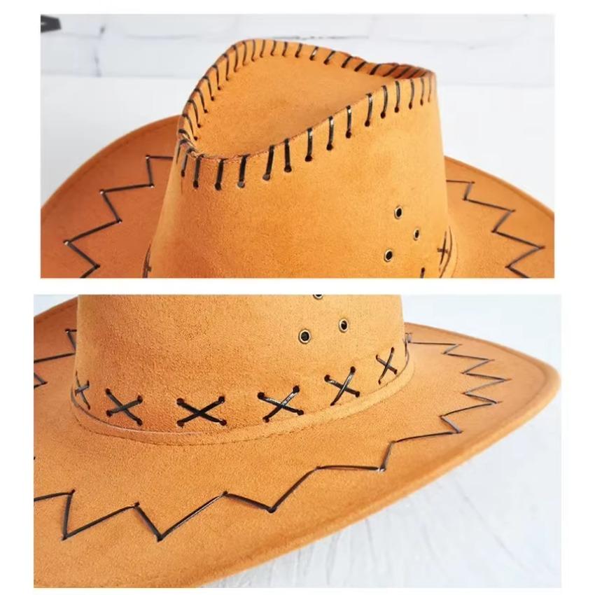 1 buc Pălării Cowgirls Suedă Artificială Bor Lat Timp Liber Halloween Bărbați Femei Accesorii Nou Pălărie Cowboy Occidentală Casual Soare
