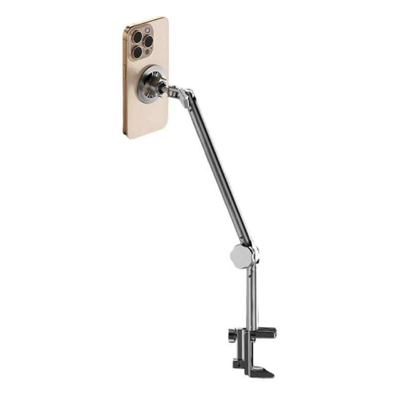 360 Degree Rotatable Phone Stand Flexible Gooseneck Strong Aluminum Phone Stand Simple Installation for Tablets Phone