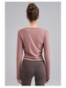 Women's Quick-Dry Long-Sleeve Slimming T-Shirt for Running, Yoga & Outdoor Activities.