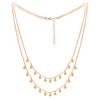 Double Layer Disc Charm Gold Vermeil Necklace - 925 Sterling Silver