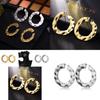 Elegant Geometric Alloy Round Hoop Earrings For Women Trendy Fashion Statement Pieces
